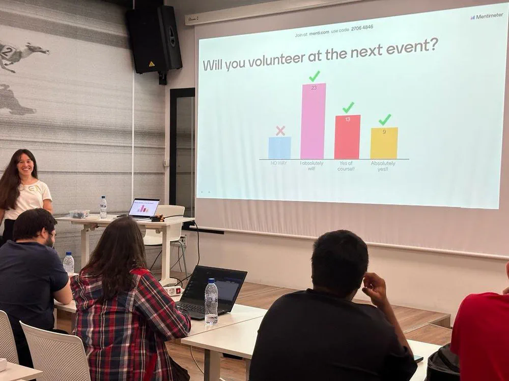 Will you volunteer at the next event? Sure, @nataliasirera!!