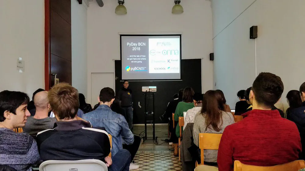 Full room! The ~100 tickets were over in less than two hours #PyDayBCN2018