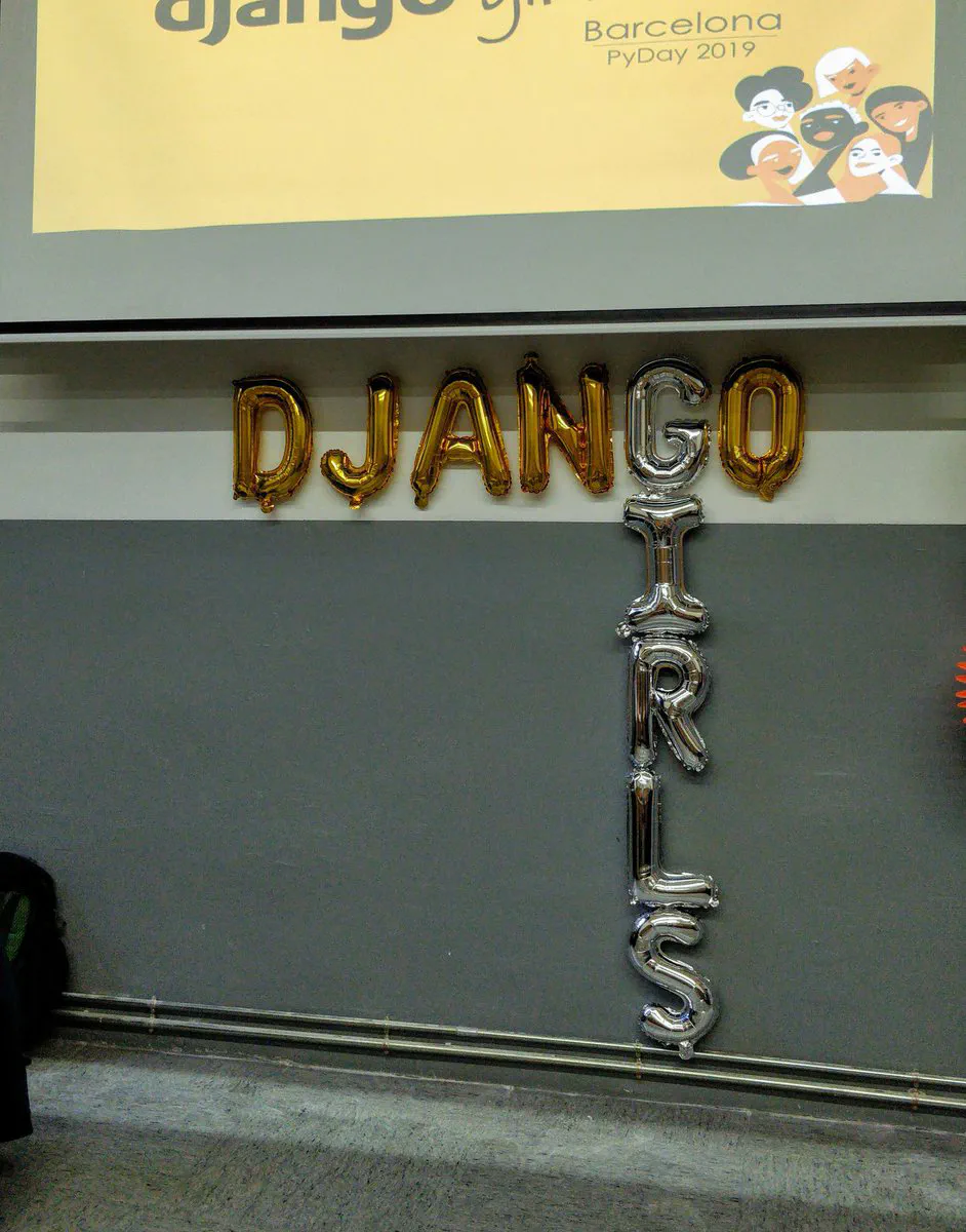 - me: oh no, a "G" balloon is broken! - @DjangoGirlsBCN: hold my beer... #quickhack
